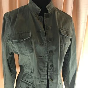 Jones New York sporty olive green jacket